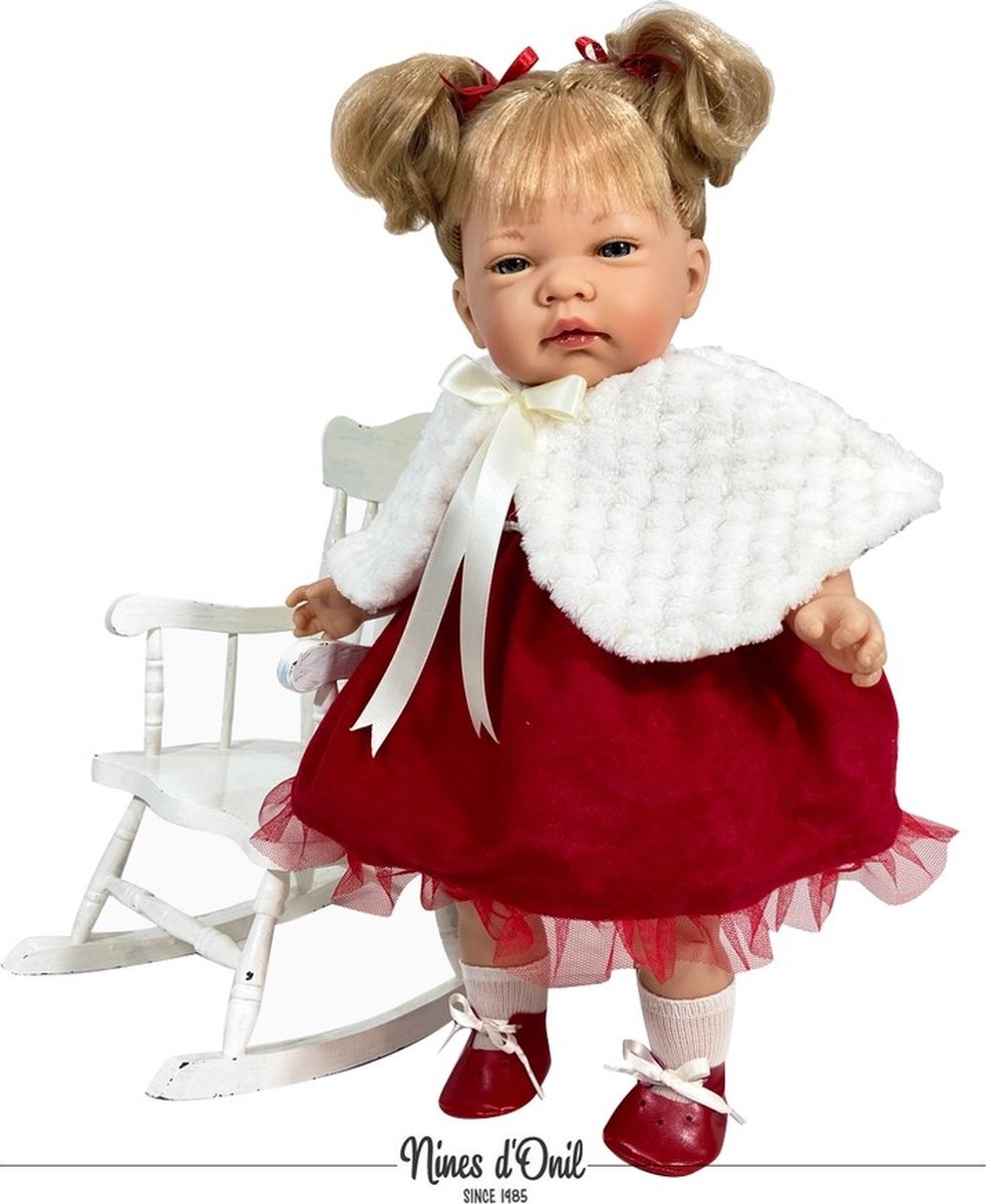 Nines d Onil Babypop Celia Rood 45 cm